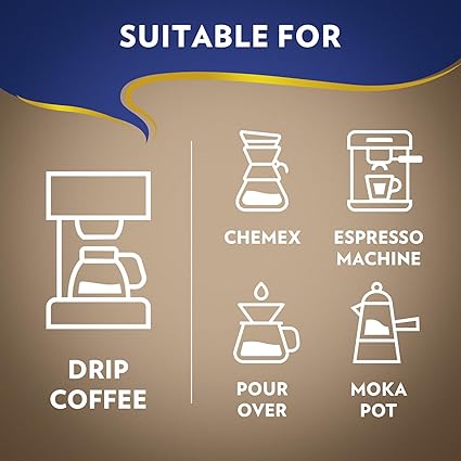 Lavazza Super Crema Ground Coffee, Medium Roast, Arabica and Robusta Blend, 32 oz Bag (Pack of 6)