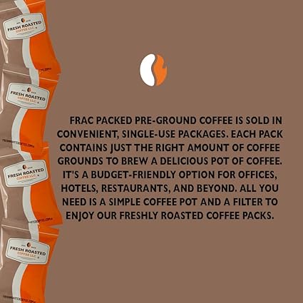 Fresh Roasted Coffee, Colombian, Kosher, Pre-Ground Fractional Packs, 2.25 Ounce, 96 Count